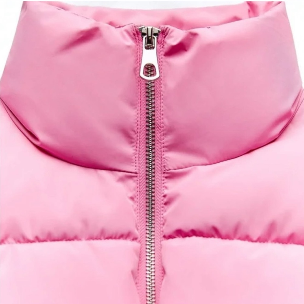 Zara Bubble Gum Pink Puffer Jacket XS Brand New NWOT 🩷 - Picture 5 of 5